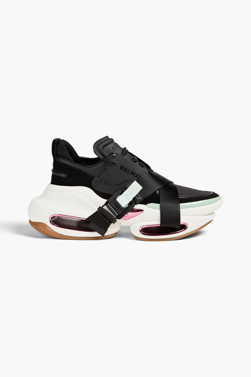 BALMAIN B-BOLD NEOPRENE LOW-TOP SNEAKERS – Caroline's