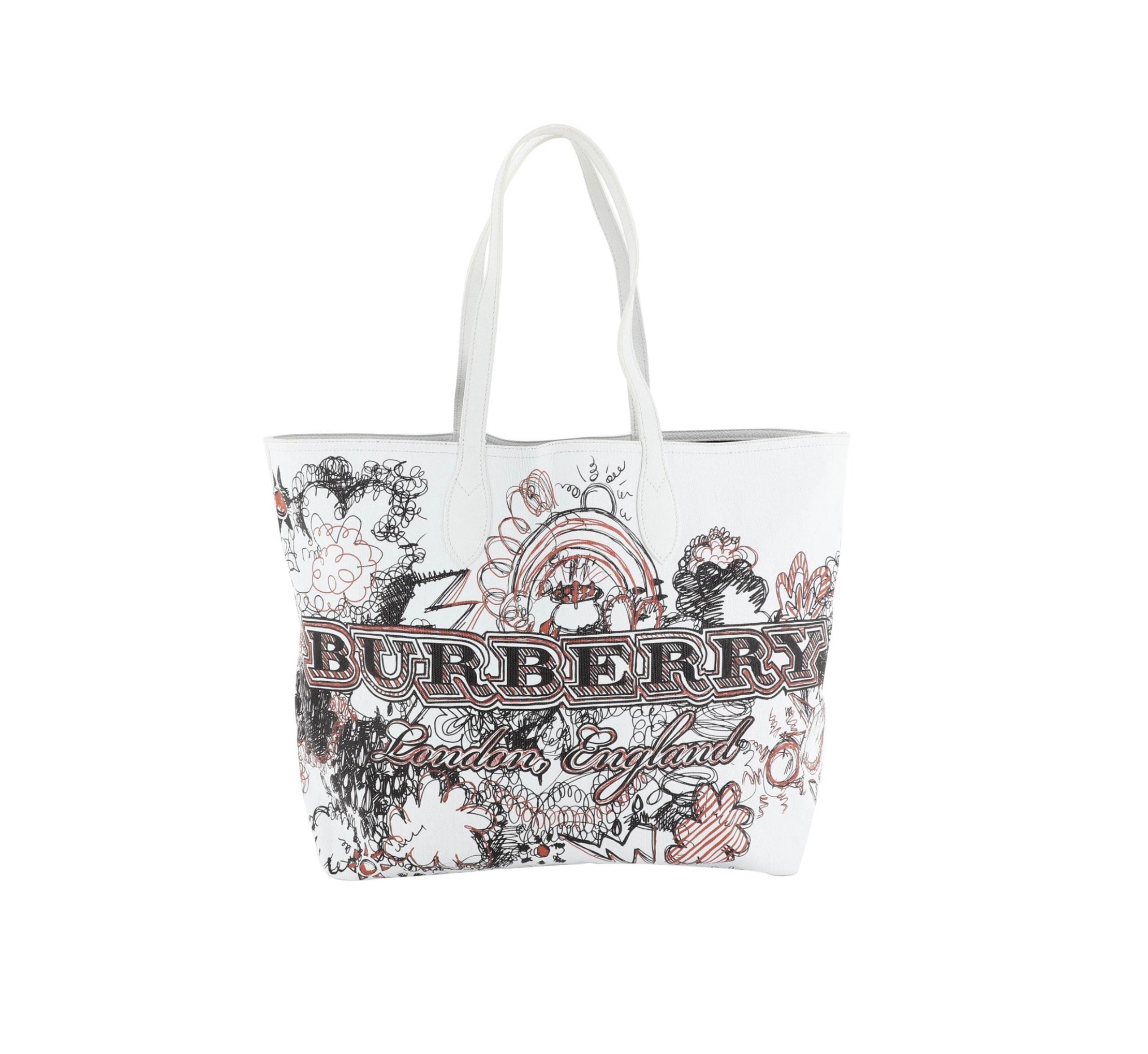 Burberry, Bags, Authentic Burberry Graffiti Large Tote Bag