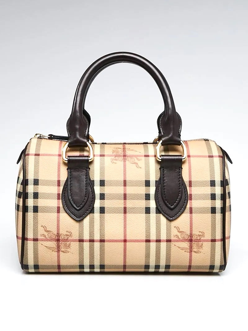 burberry walk in the rain bowler bag 2000 BURBERRY HAYMARKET CHECK SMALL CHESTER BOWLING BAG – Caroline's Fashion Luxuries