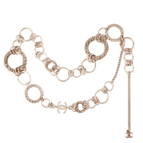 CHANEL 2006 CC MARK PLATE RHINESTONE DESIGN CHAIN BELT  display picture 1