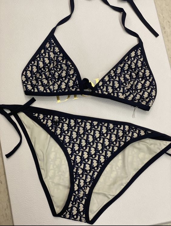 CHRISTIAN DIOR OBLIQUE TWO PIECE BIKINI SWIMSUIT – Caroline’s