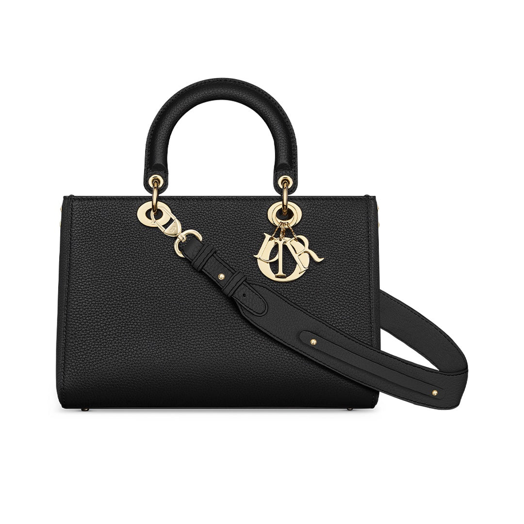CHRISTIAN DIOR GRAINED CALFSKIN LARGE LADY DIOR BAG – Caroline's