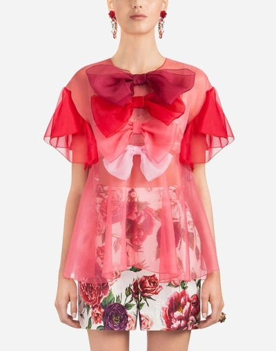 organza bow top