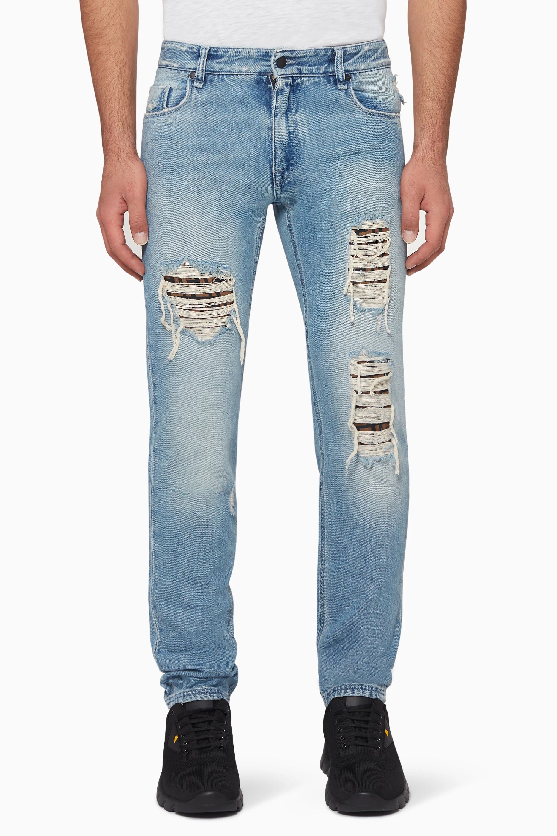 Fendi distressed jeans hotsell