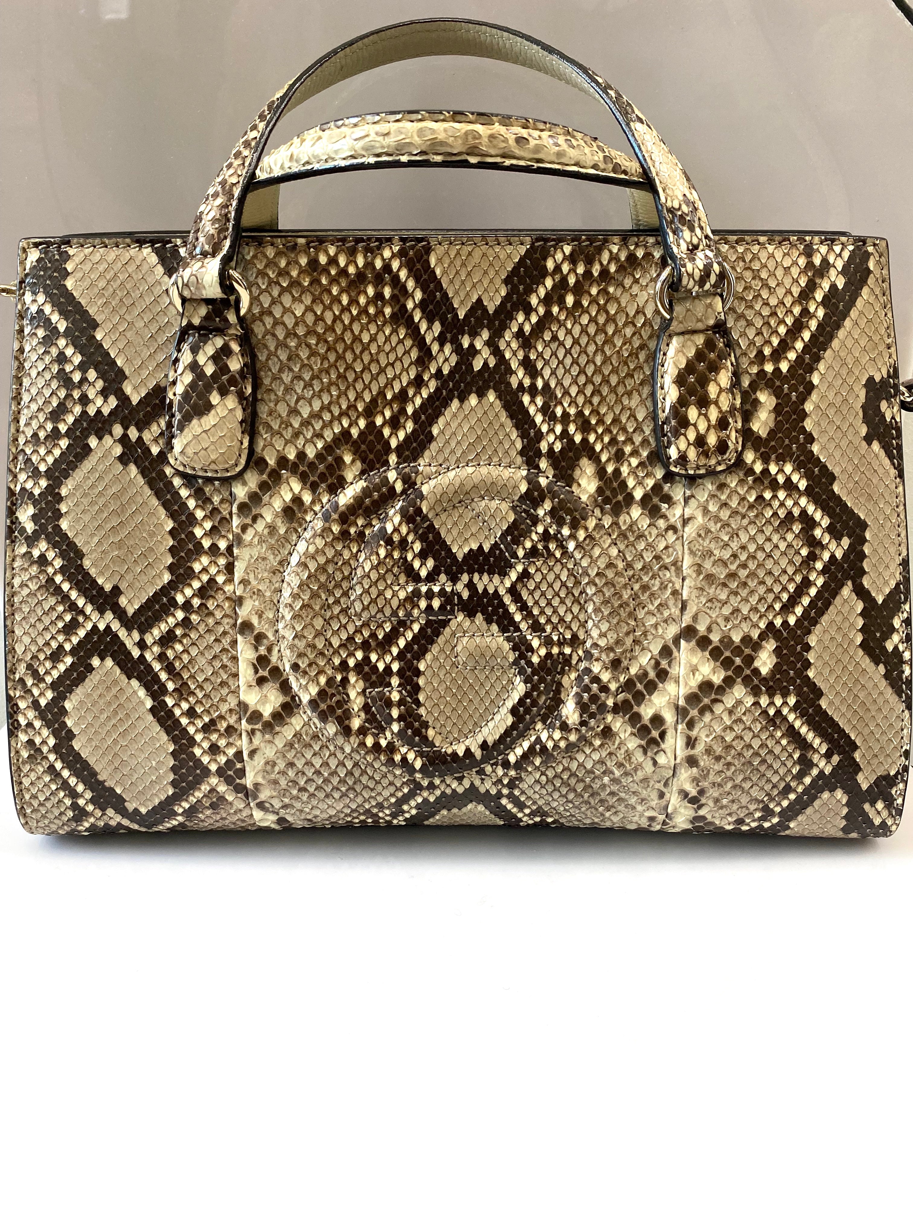 GUCCI CROISETTE PYTHON BAG