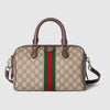 GUCCI GG SUPREME WEB BOSTON MEDIUM HANDLE BAG