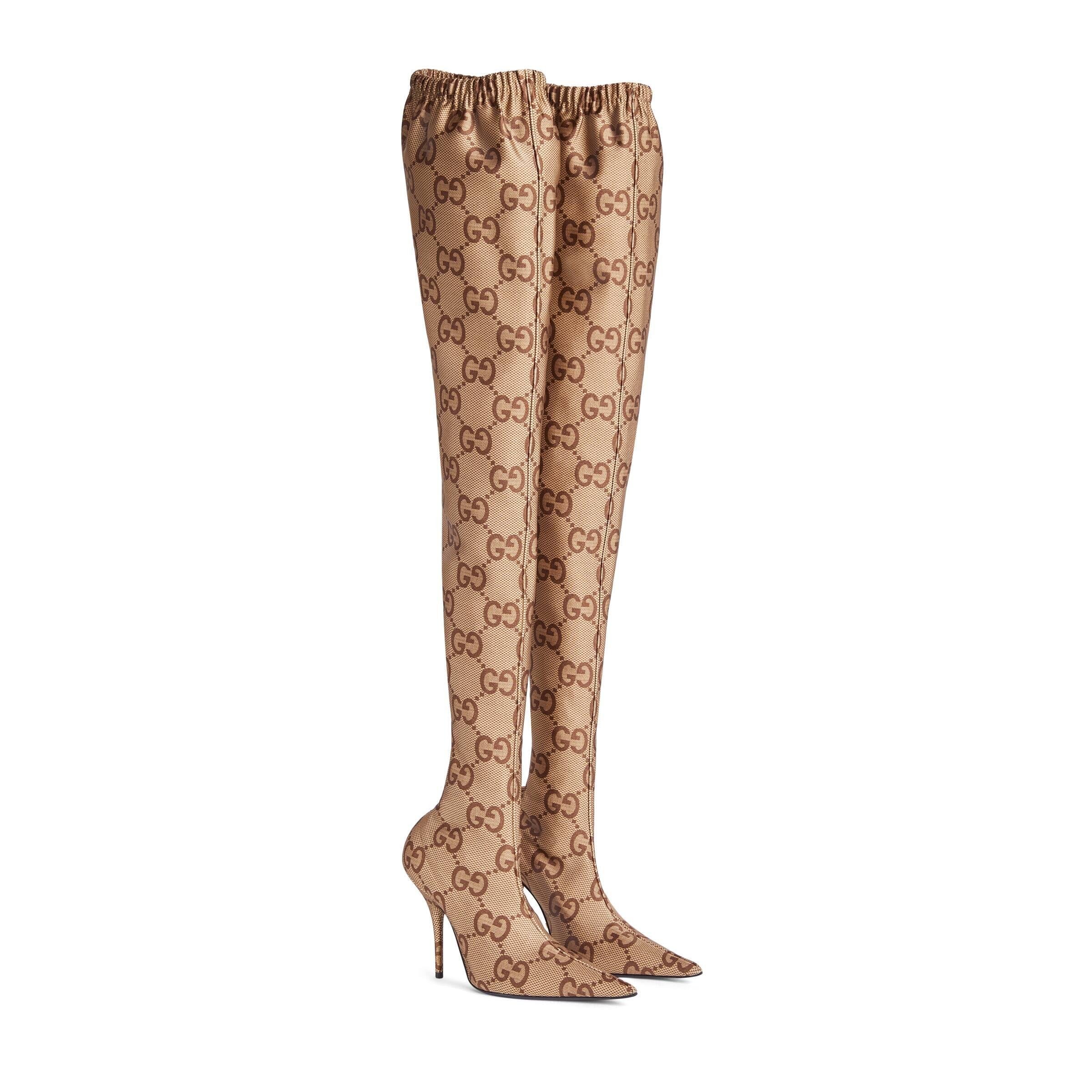 GUCCI GG THE HACKER PROJECT KNIFE KNEE HIGH BOOTS Fashion Luxuries