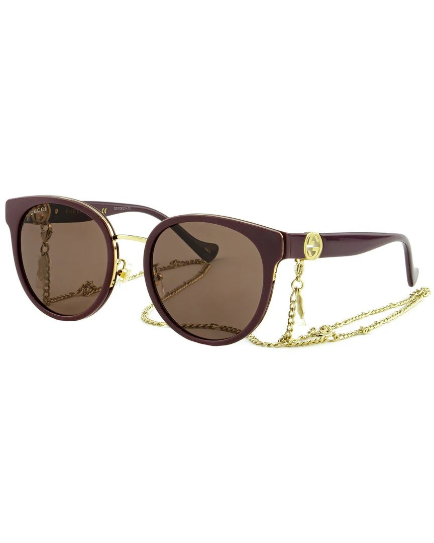 GUCCI CAT EYE GG1027SK-004 CHAIN SUNGLASSES – Caroline's Fashion