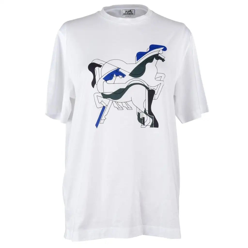 HERMÈS BRAZILIAN HORSE PRINT T-SHIRT – Caroline's Fashion Luxuries
