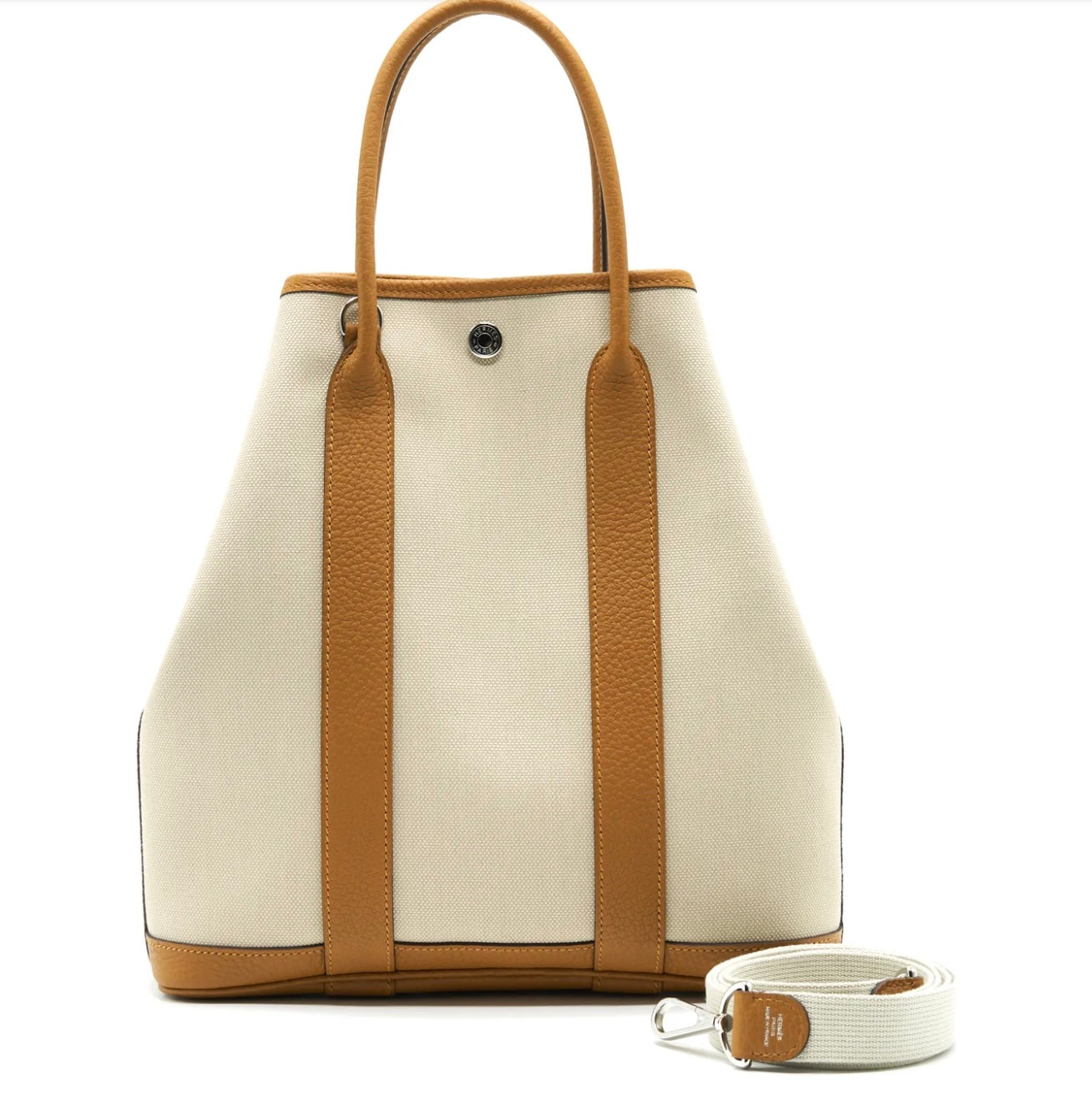 HERMÈS GARDEN FILE 28 TOTE BAG IN BETON/ OCRE – Caroline's Fashion