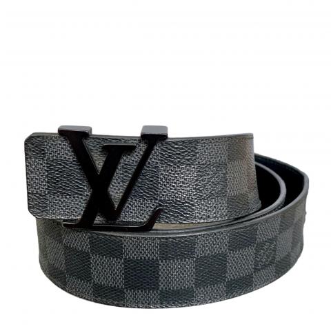 LOUIS VUITTON DAMIER GRAPHITE LV INITIALS 40MM BELT  display picture 1