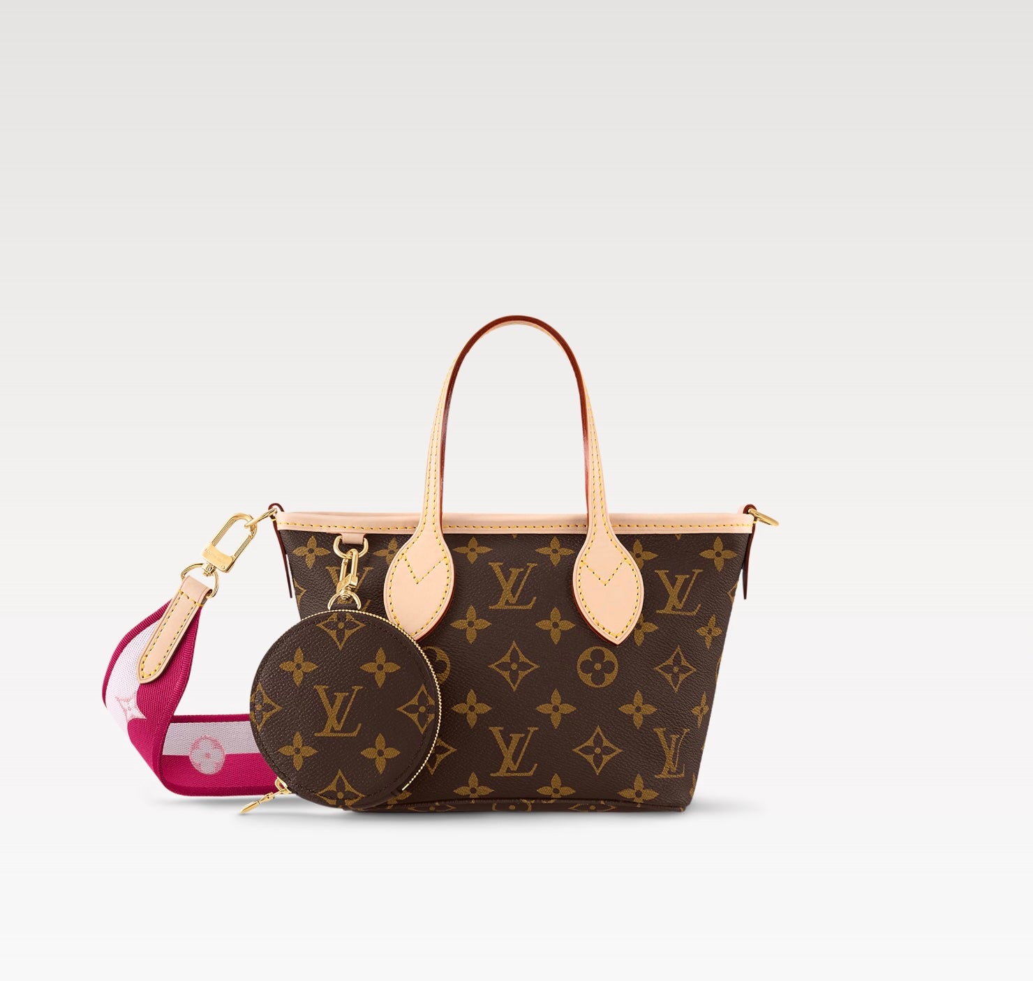 LOUIS VUITTON MONOGRAM NEVERFULL BB BAG PINK PEONY – Caroline's