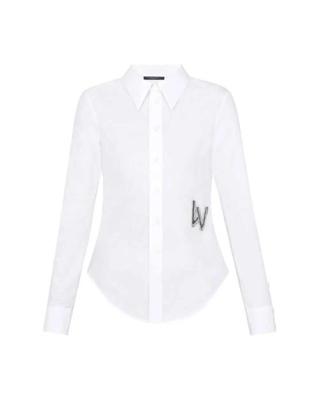 LOUIS VUITTON EMBROIDERED LV LOGO FITTED SHIRT – Caroline's