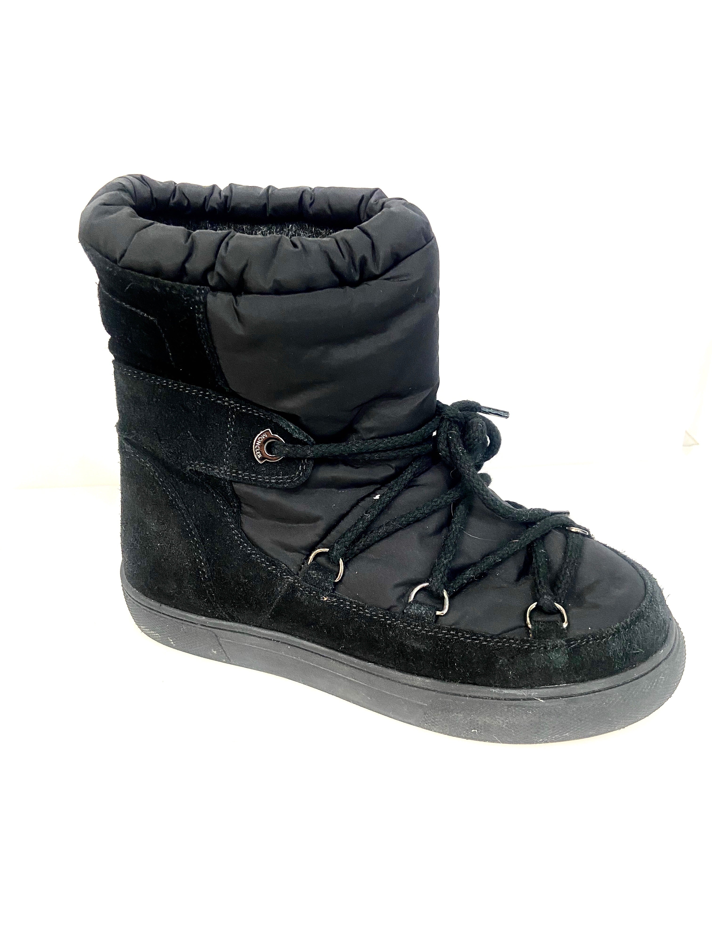 モンクレール kids 30size スノーブーツ MONCLER KIDS SUEDE TRIMMED SNOW BOOTS – Caroline's Fashion Luxuries