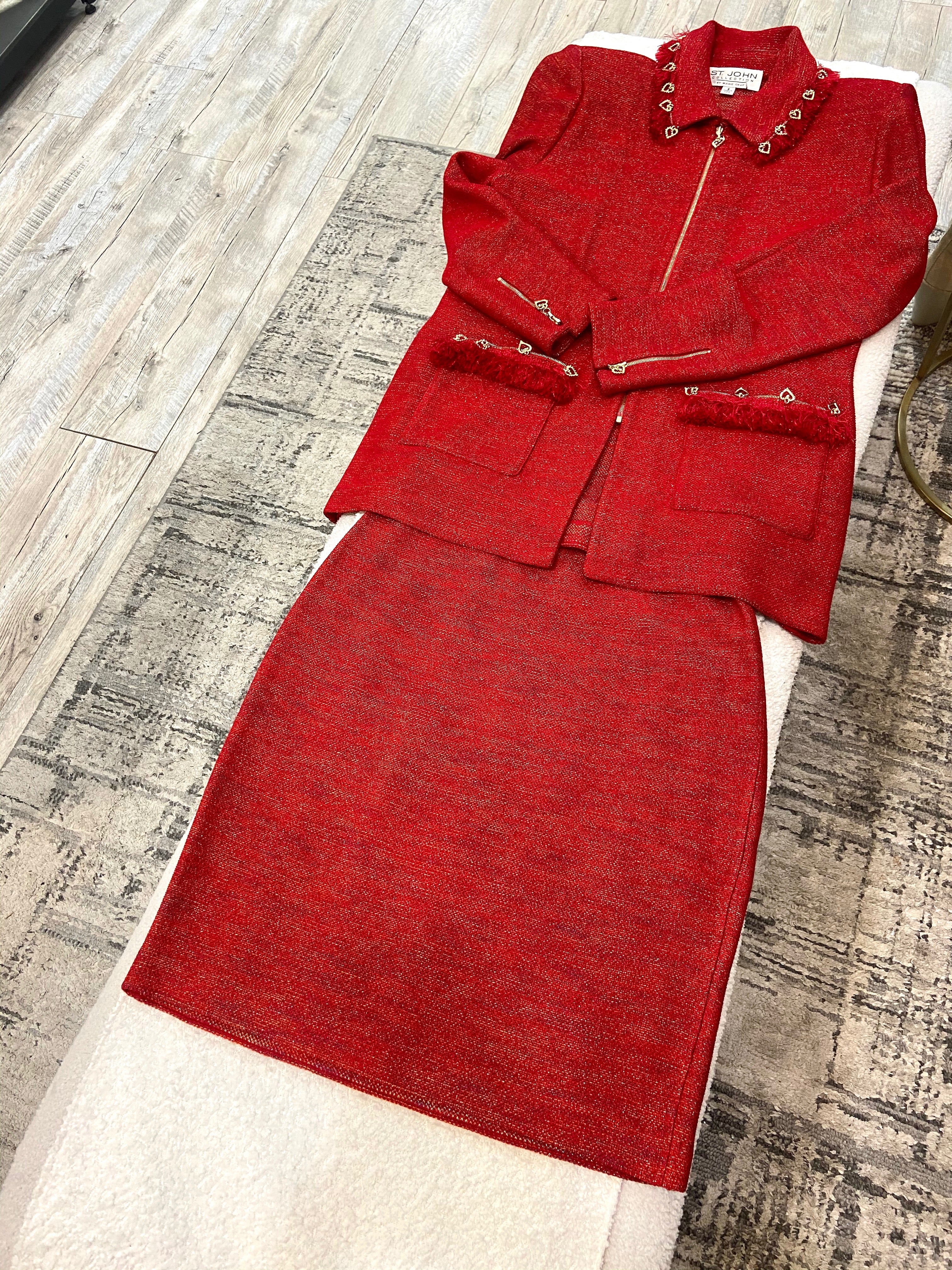 JOHN BY MARIE GRAY BLAZER SKIRT SUIT