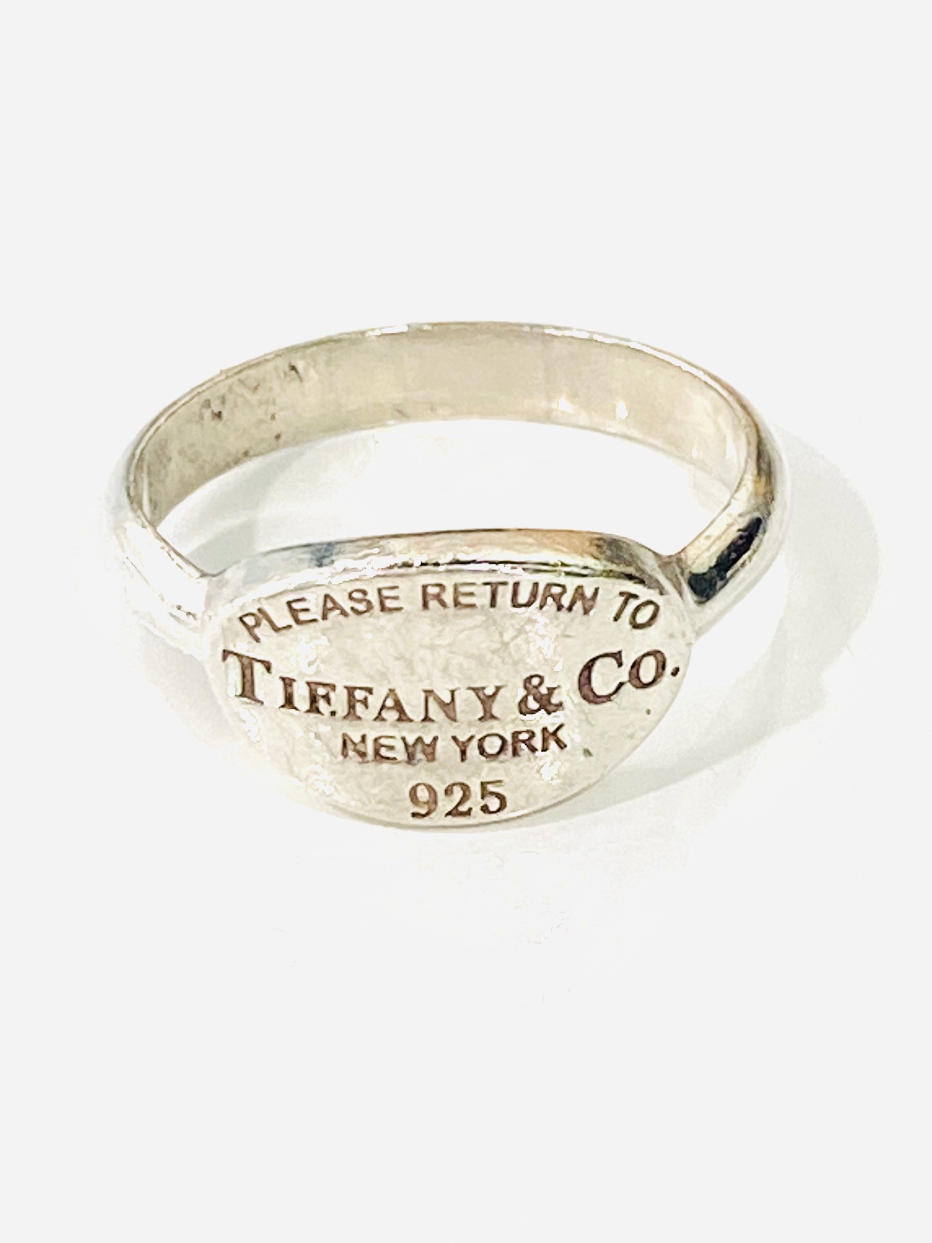 TIFFANY & CO. RETURN TO TIFFANY STERLING SILVER OVAL RING