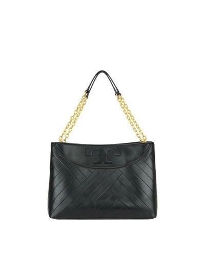 【ほぼ新品】TORY BURCH アレクサ キルティング トートバッグ 黒 A4 TORY BURCH ALEXA QUILTED SLOUCHY LAMBSKIN LEATHER TOTE BAG