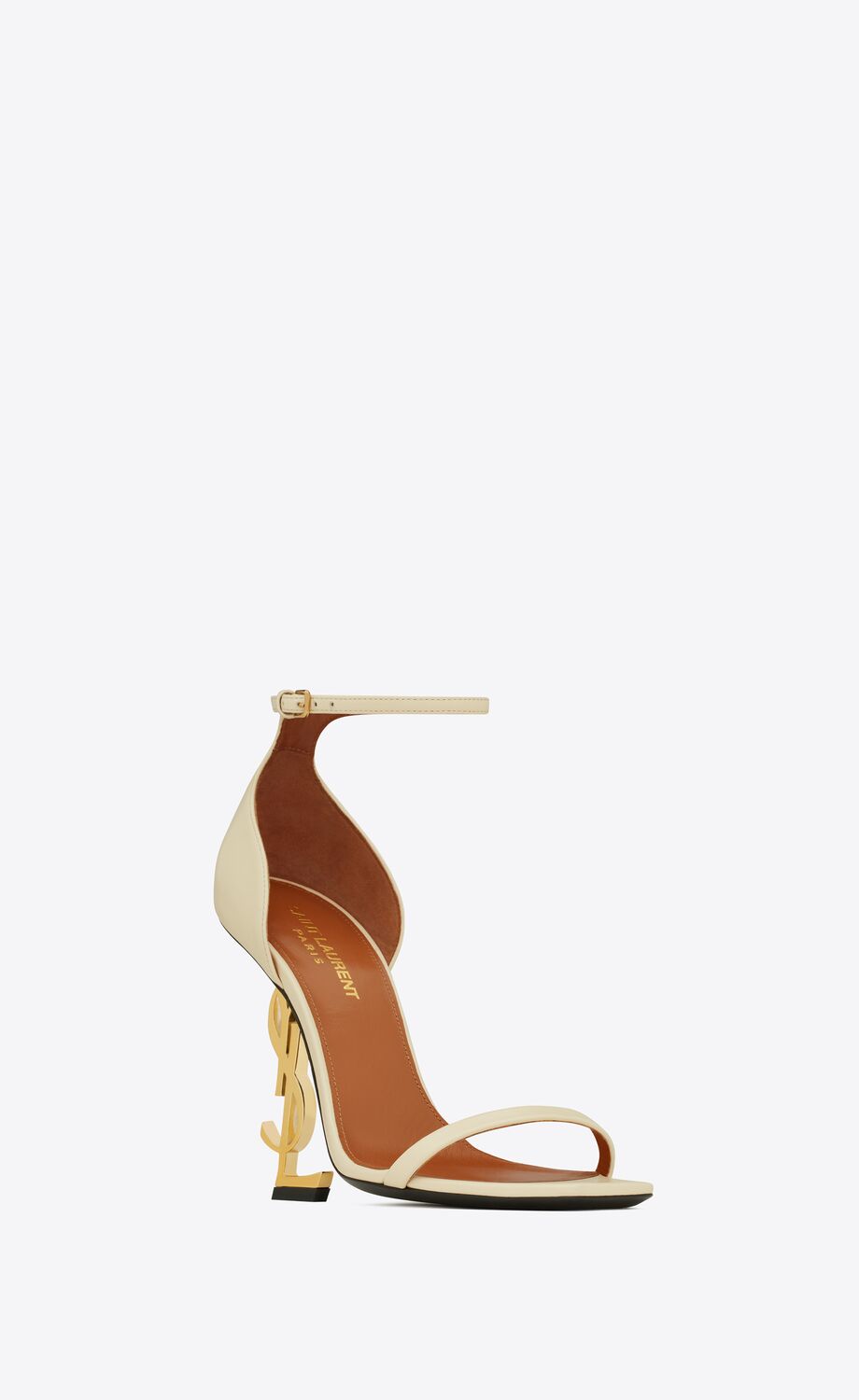 YSL OPYUM LOGO HEEL LEATHER SANDALS – Caroline's Fashion Luxuries