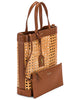 YSL WOVEN CANE CALFSKIN NORTH SOUTH SHOPPER TOTE BAG
