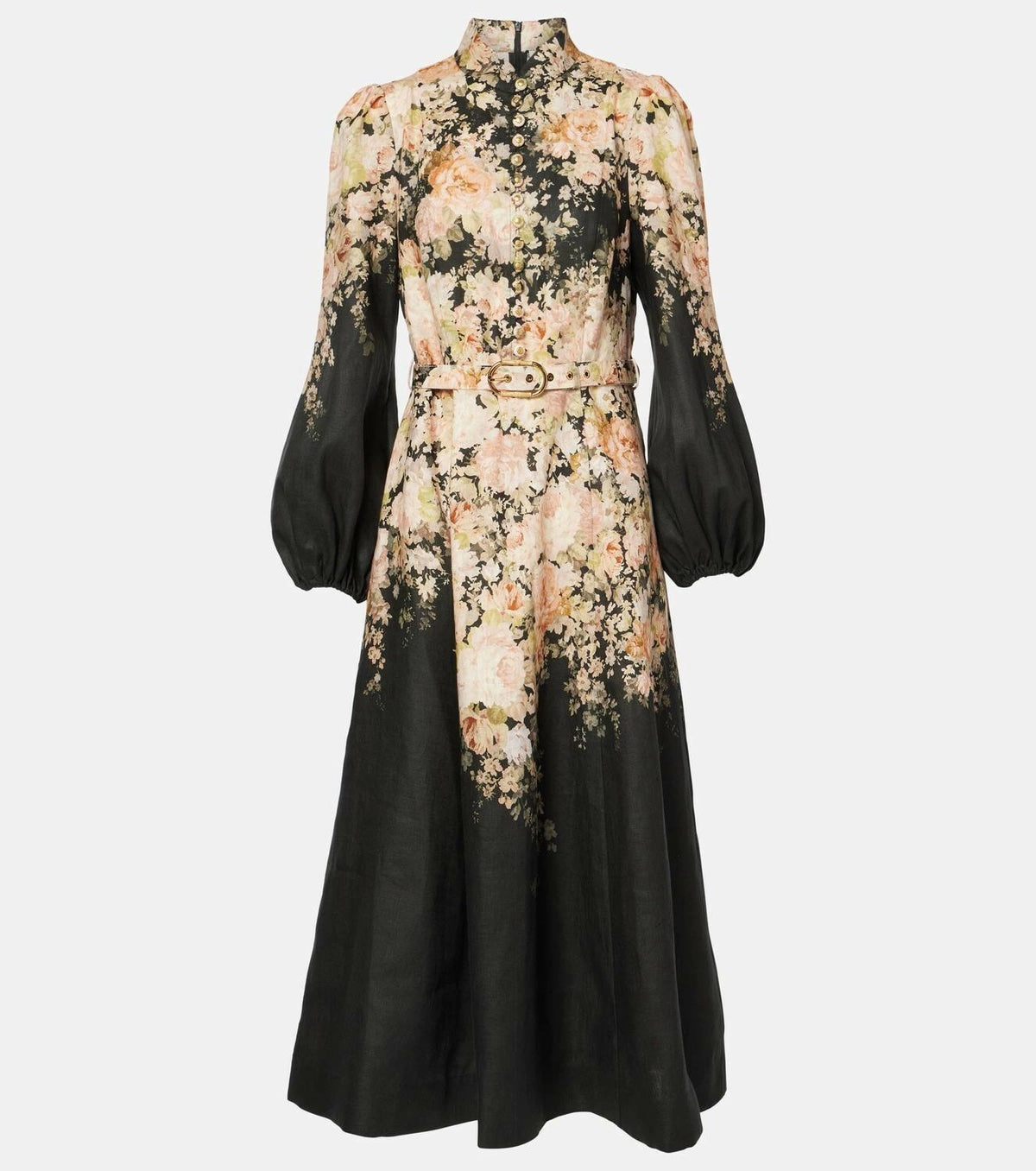 ZIMMERMANN FLORAL PRINT LINEN MIDI DRESS Caroline's Fashion Luxuries ZIMMERMANN FLORAL PRINT LINEN MIDI DRESS Caroline's Fashion Luxuries