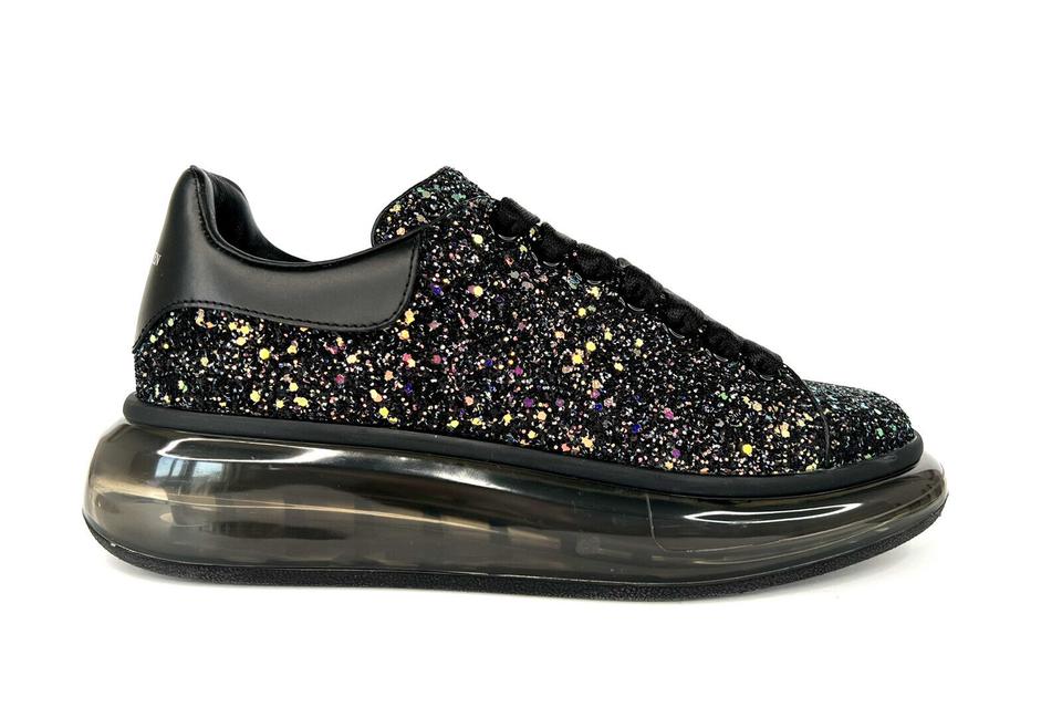 Mc Queen Sparkly Black Mcqueens Larry Glitter Black Alexander