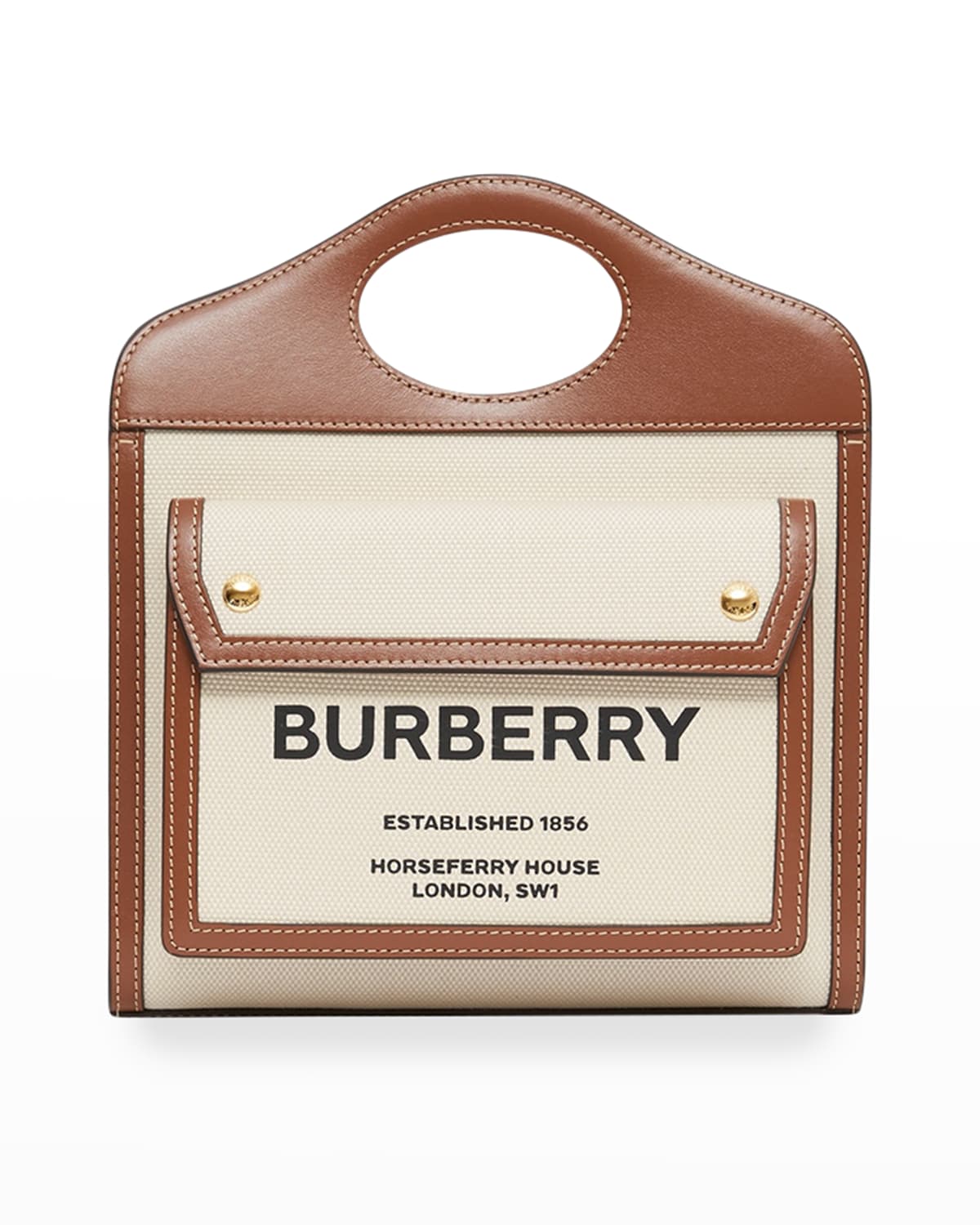 Burberry Mini Two-tone Canvas and Leather TB Bag, Luxury, Bags & Wallets on  Carousell