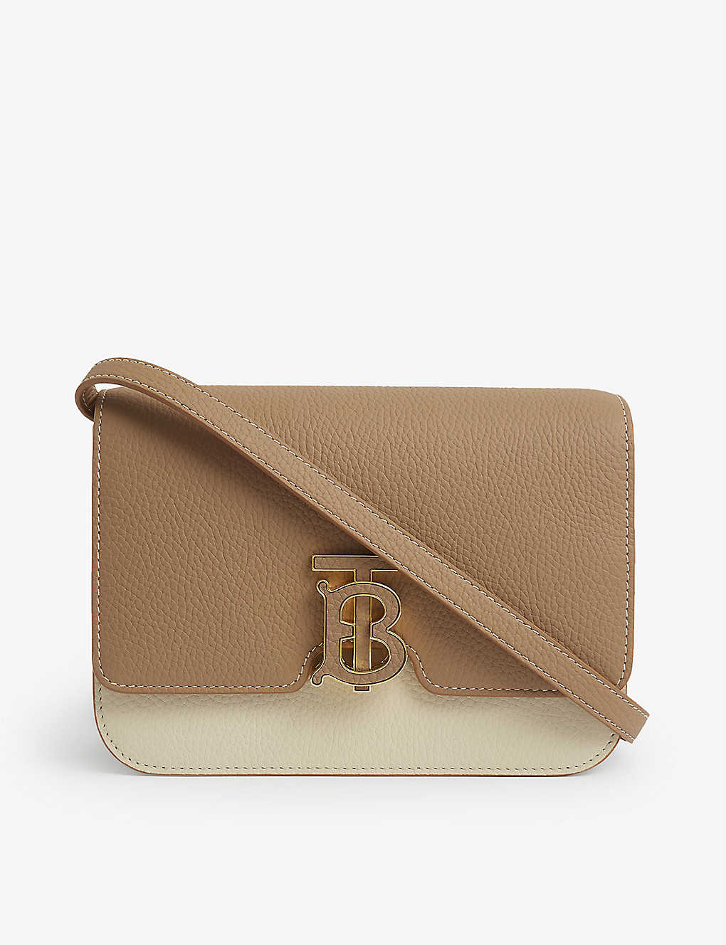 Burberry Small two-tone Canvas And Leather TB Bag - Farfetch