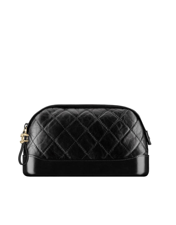 Chanel Black Quilted Aged Calfskin Gabrielle Cosmetics Case Gold Hardware,  2017 Available For Immediate Sale At Sotheby's