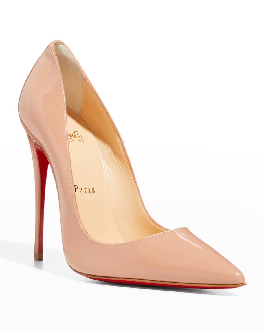 Christian Louboutin - Authenticated So Kate Heel - Patent Leather Beige Plain for Women, Good Condition