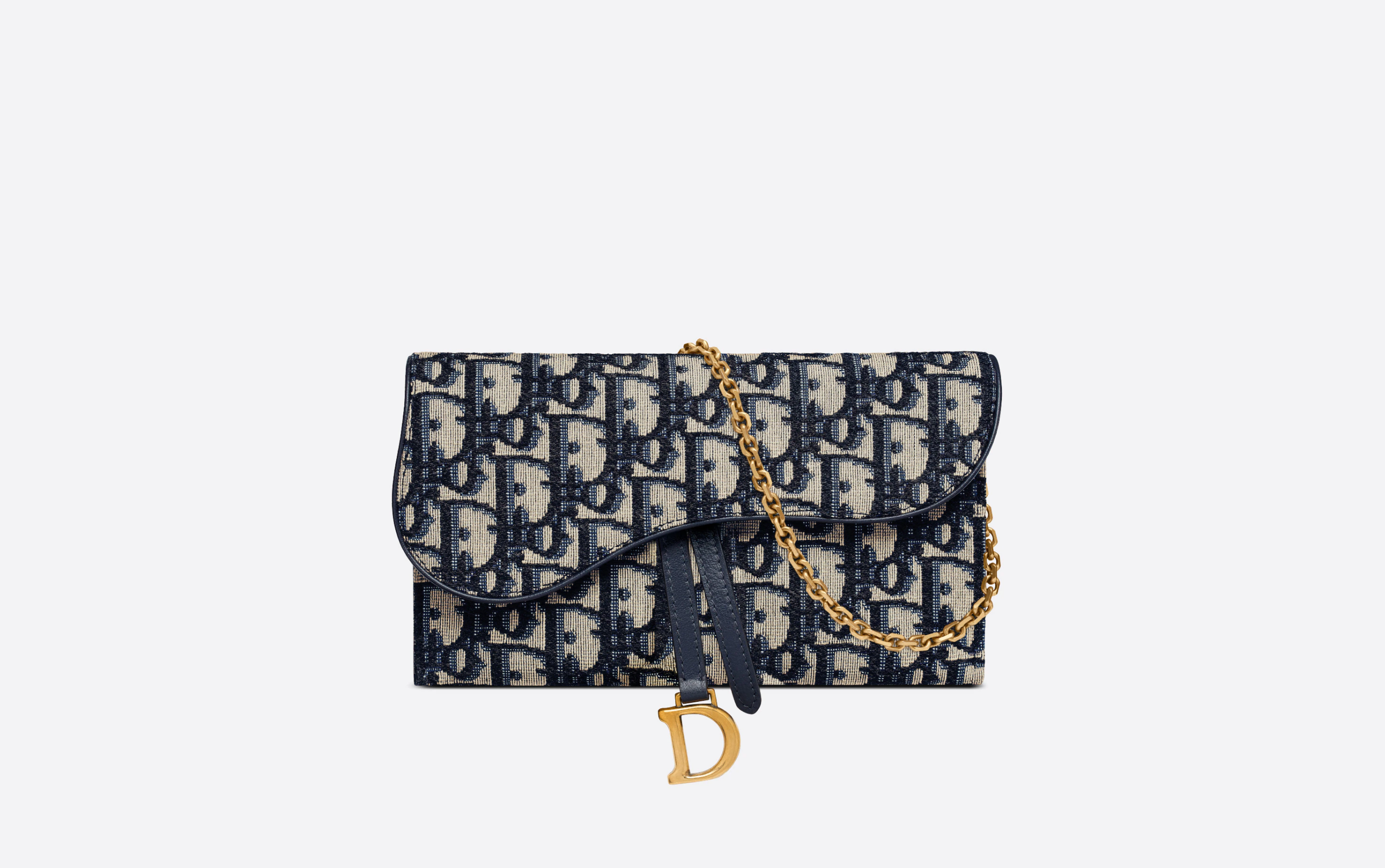 DIOR LONG SADDLE WALLET WITH CHAIN – Caroline's Fashion Luxuries