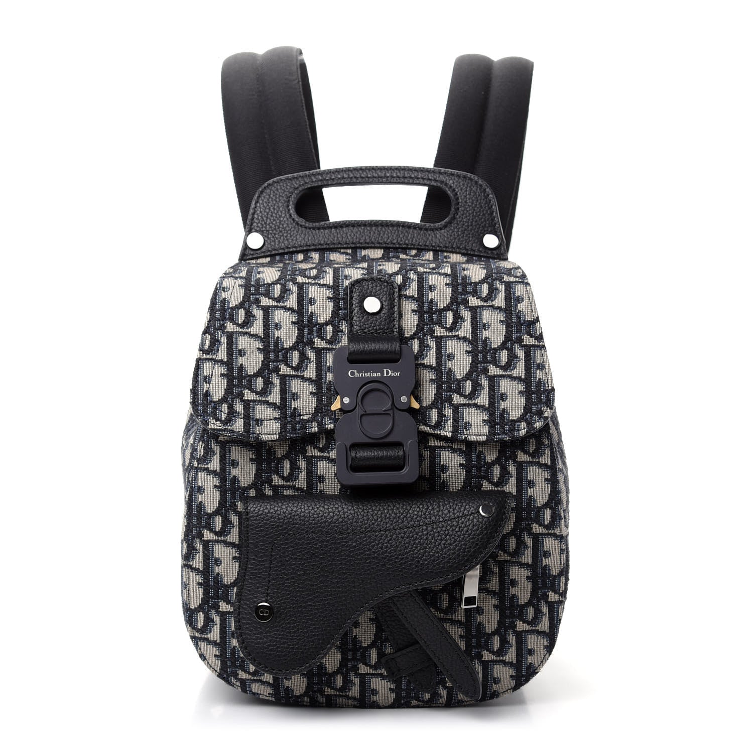 Dior - Mini Gallop Bag with Strap Beige and Black Dior Oblique Jacquard and Black Grained Calfskin - Men