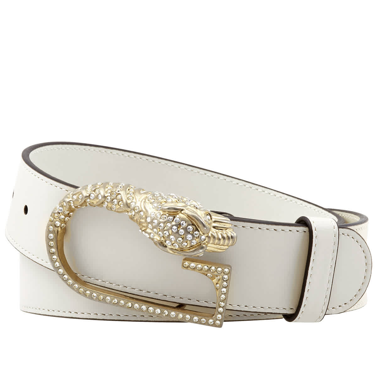 White gucci clearance snake belt