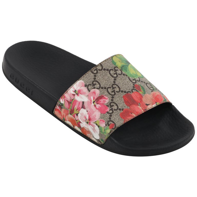 GUCCI GG Blooms Supreme Floral Slide Sandal – Caroline's Fashion Luxuries