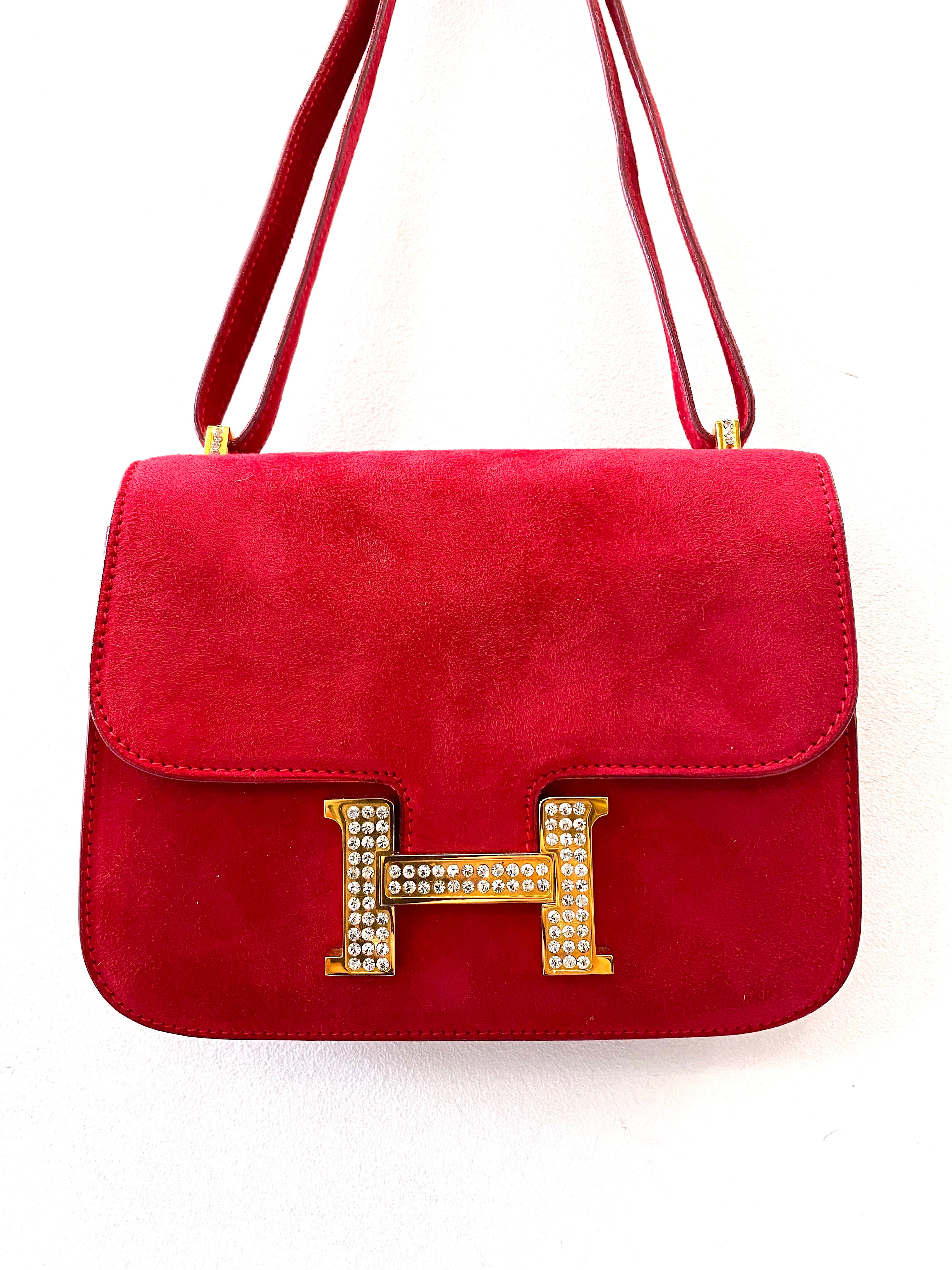 Constance clutch bag in leather HERMÈS  Hermes handbags, Bags, Red leather  handbags
