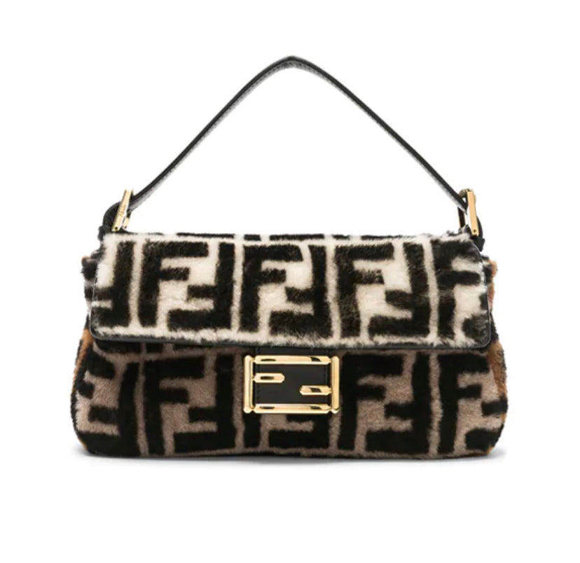 Fendi First Bag Shearling Small - ShopStyle