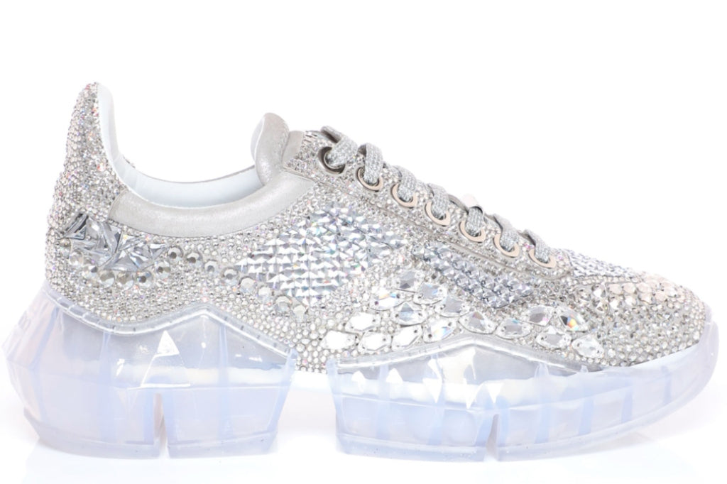 ujævnheder Imidlertid Pelmel Jimmy Choo Crystal Shimmer Sneakers – Caroline's Fashion Luxuries