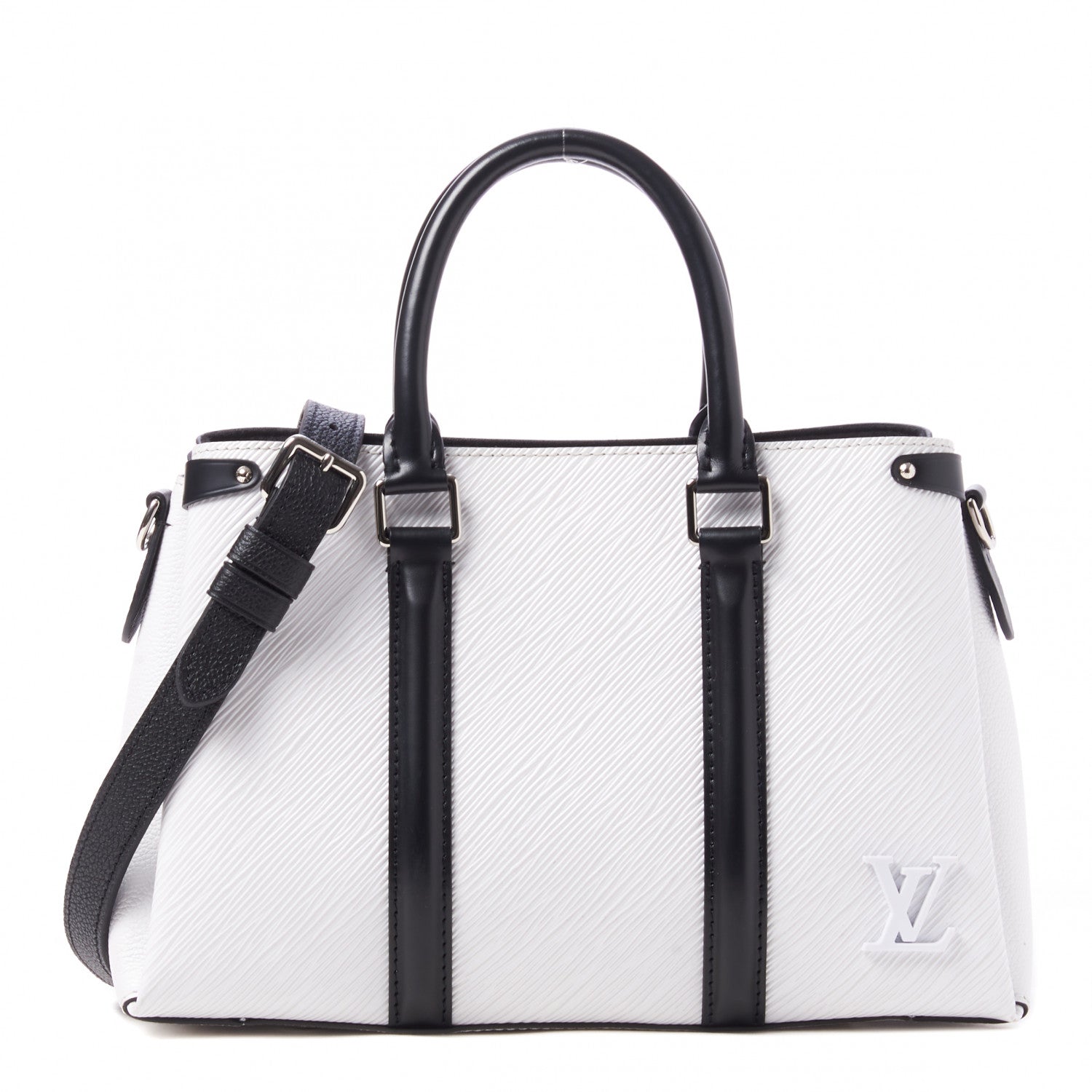 LOUIS VUITTON EPI SOUFFLOT BB BAG-OPTIC WHITE BLACK – Caroline's Fashion  Luxuries