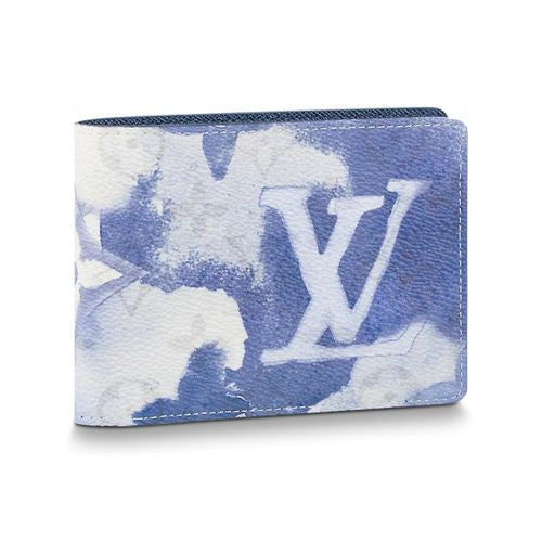 louis vuitton wallet blue and white