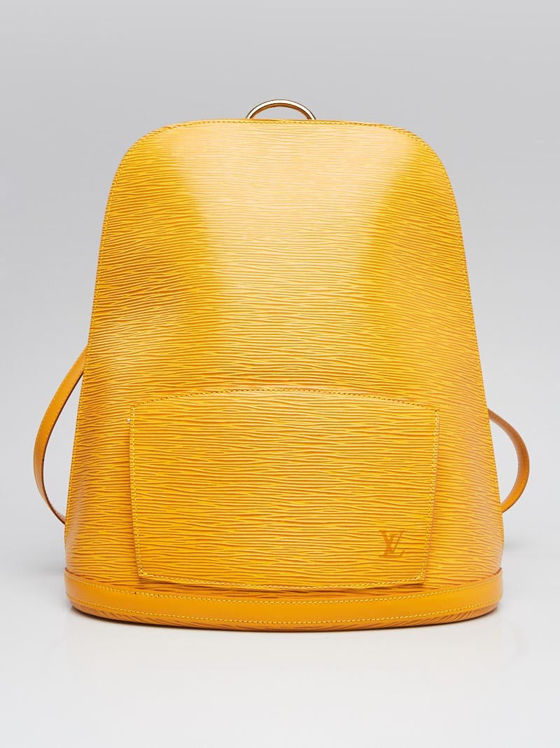 Louis Vuitton Gobelins Yellow Leather Backpack Bag (Pre-Owned