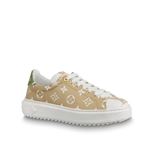 Louis Vuitton Rose Monogram Giant Canvas Time Out Sneakers Size