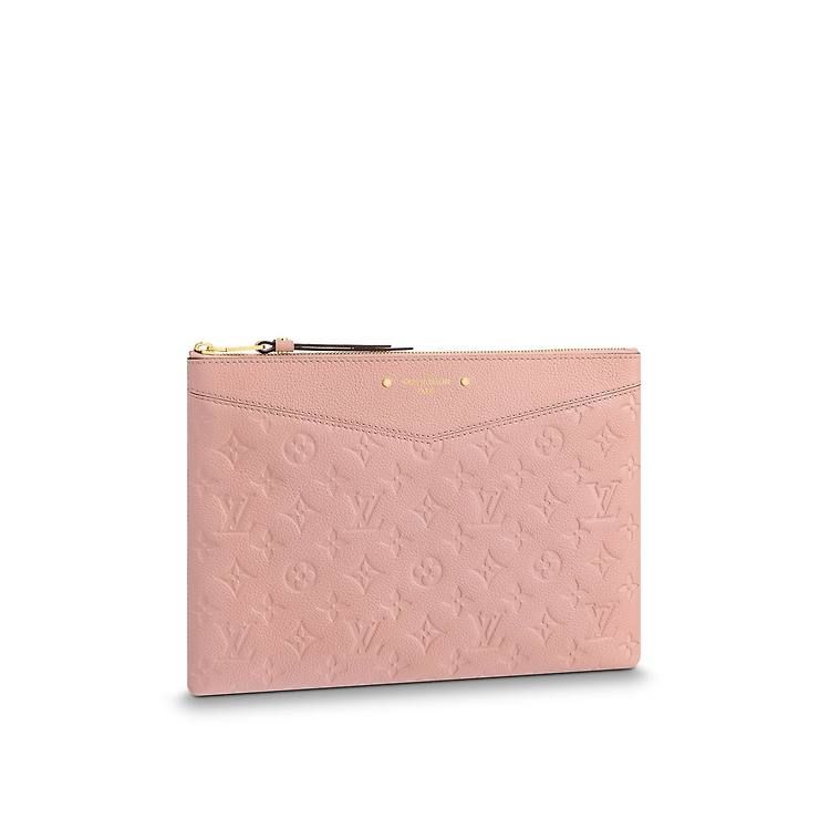 Louis Vuitton Pink Monogram Empreinte Daily Pouch Rose Poudre Clutch