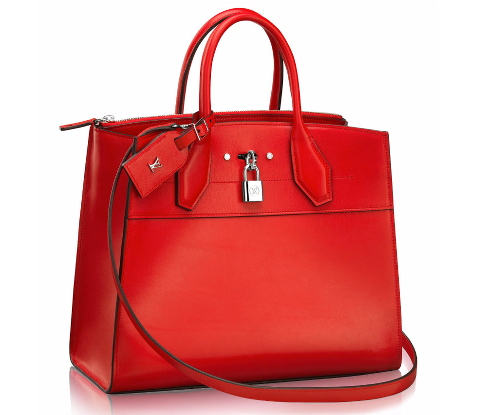 Louis Vuitton Khaki/White City Stream MM Tote Handbag