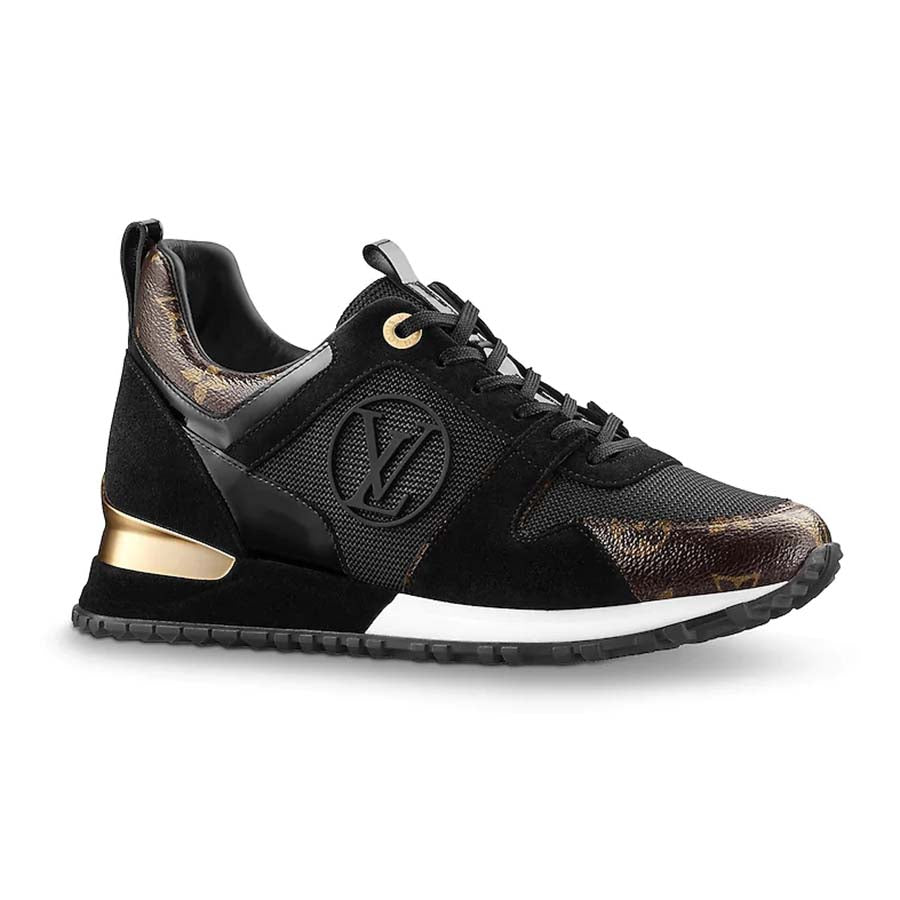 Louis Vuitton Black/Gold Suede And Leather Run Away Sneakers Size 42 Louis  Vuitton