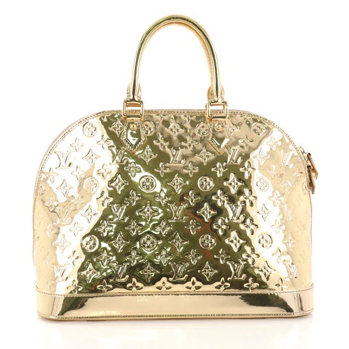 Louis Vuitton Limited Edition Gold Monogram Miroir Alma MM Bag