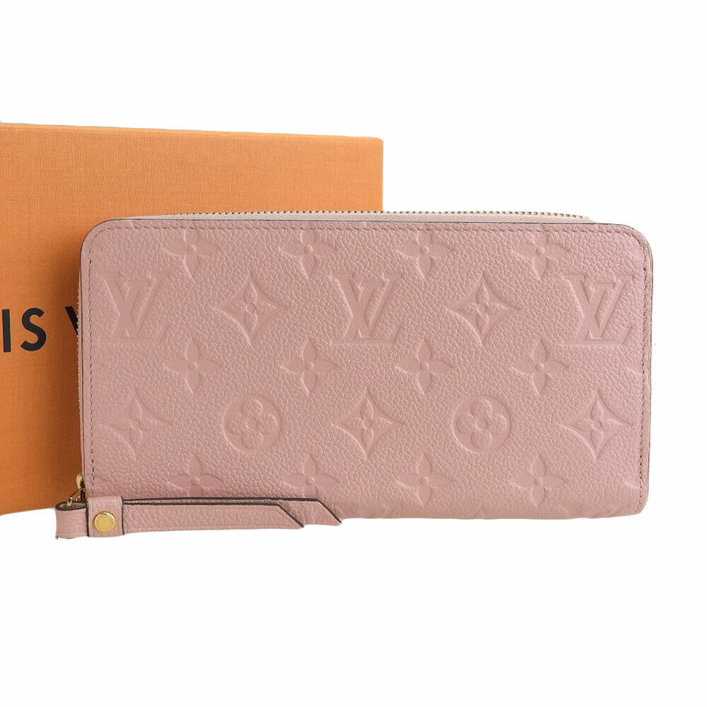M64161 Louis Vuitton 2019 Monogram Empreinte Clémence Wallet-Rose Poudre
