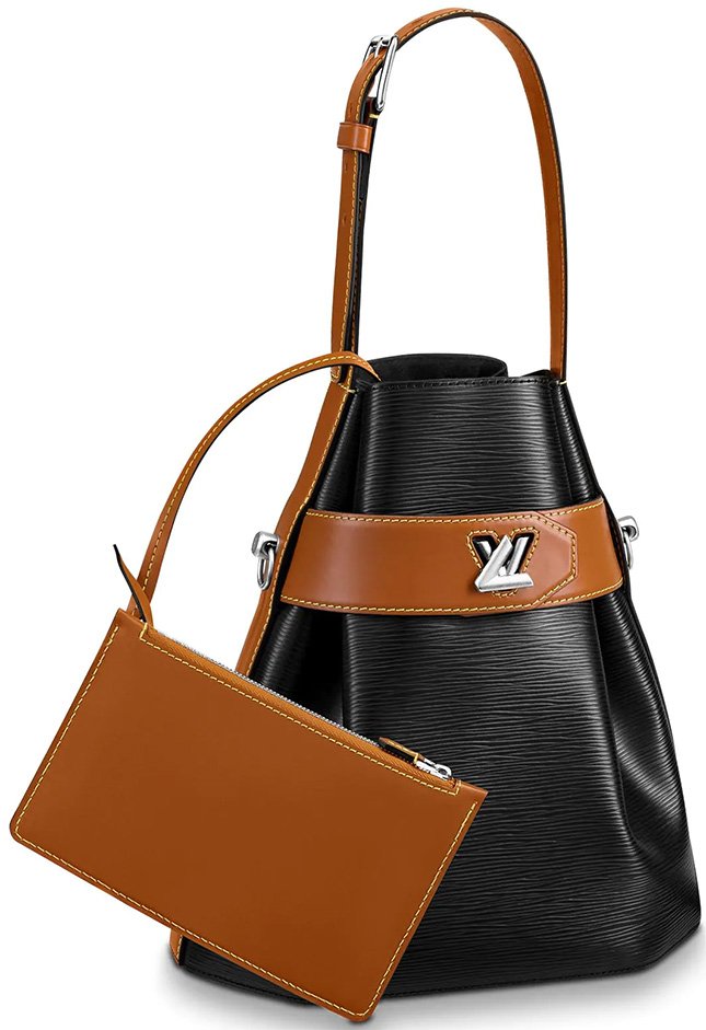 Louis Vuitton Rouille Epi Leather Twist Bucket Bag - Yoogi's Closet