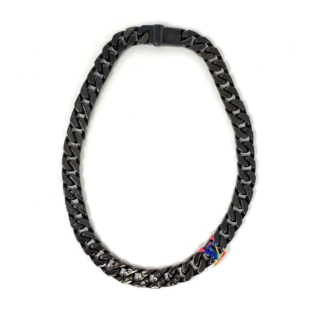 black lv necklace