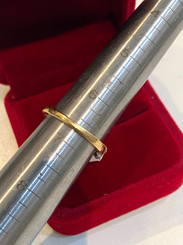 14K GOLD MARQUIS CUT BLUE SAPPHIRE THREE TIER DIAMOND RING