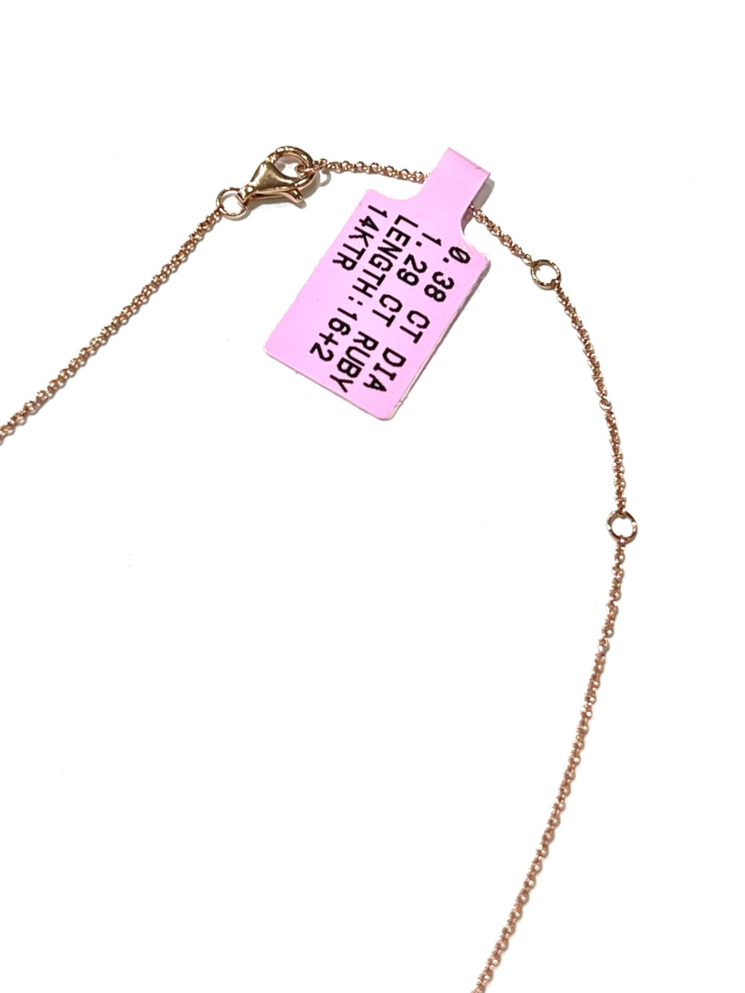 14K GOLD RUBY AND DIAMONDS NECKLACE