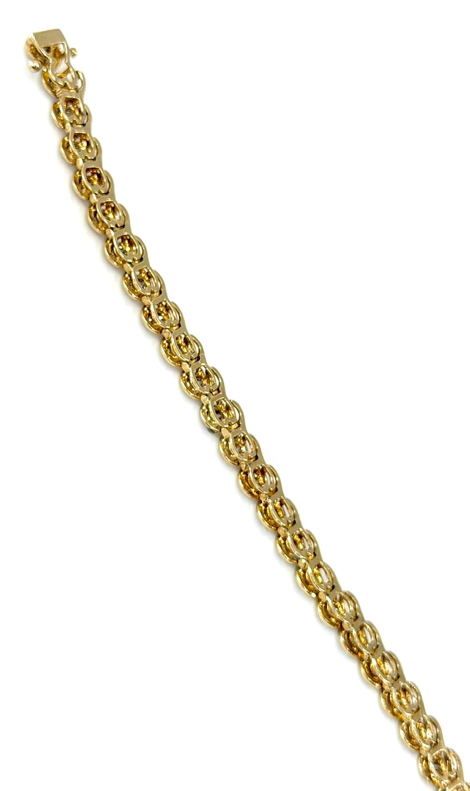 14K YELLOW GOLD 3 CT DIAMOND TENNIS BRACELET